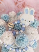 Sinine mähkmetort lutiketi ja närimisrõngaga 2