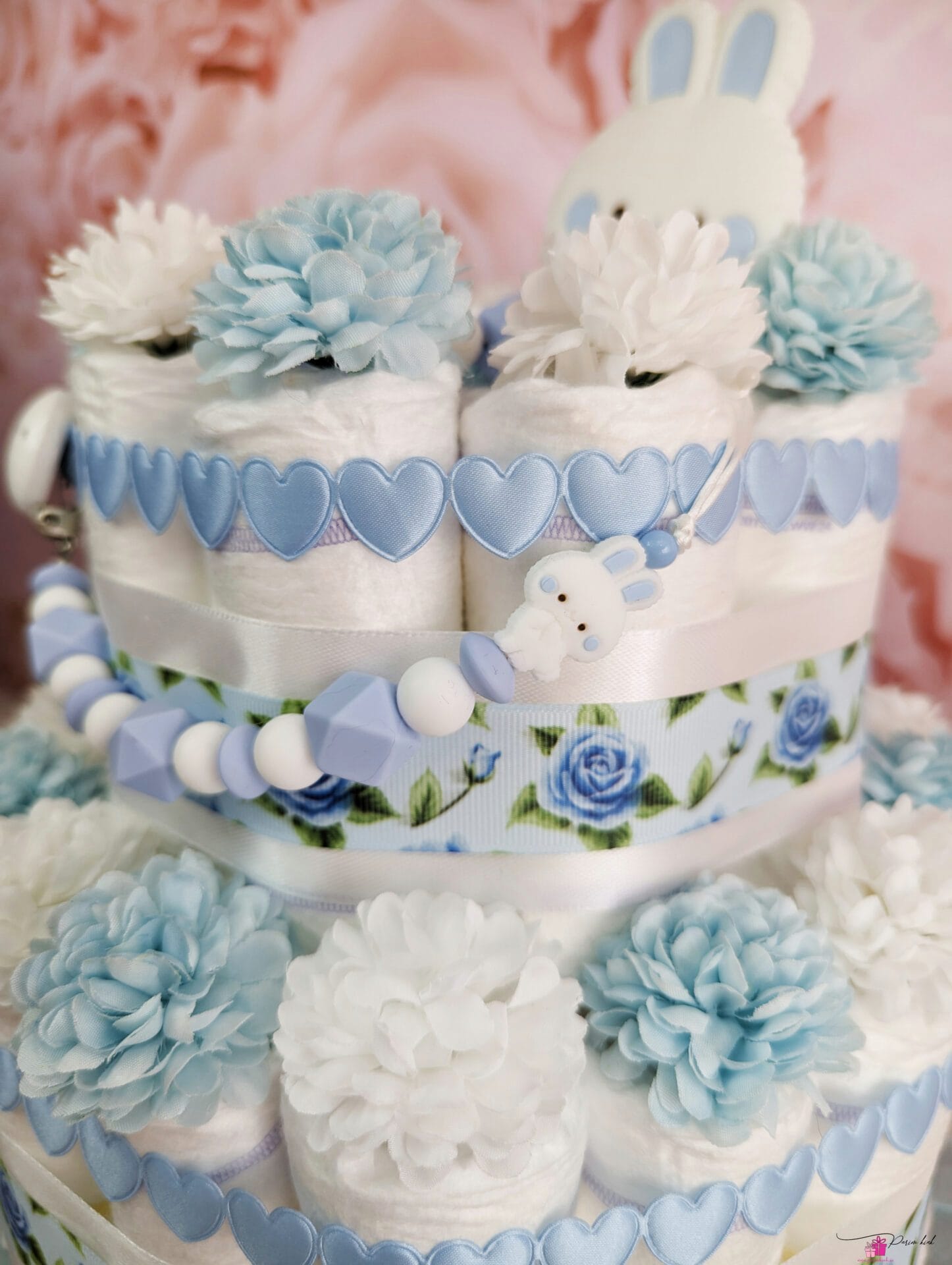 Sinine mähkmetort lutiketi ja närimisrõngaga 4