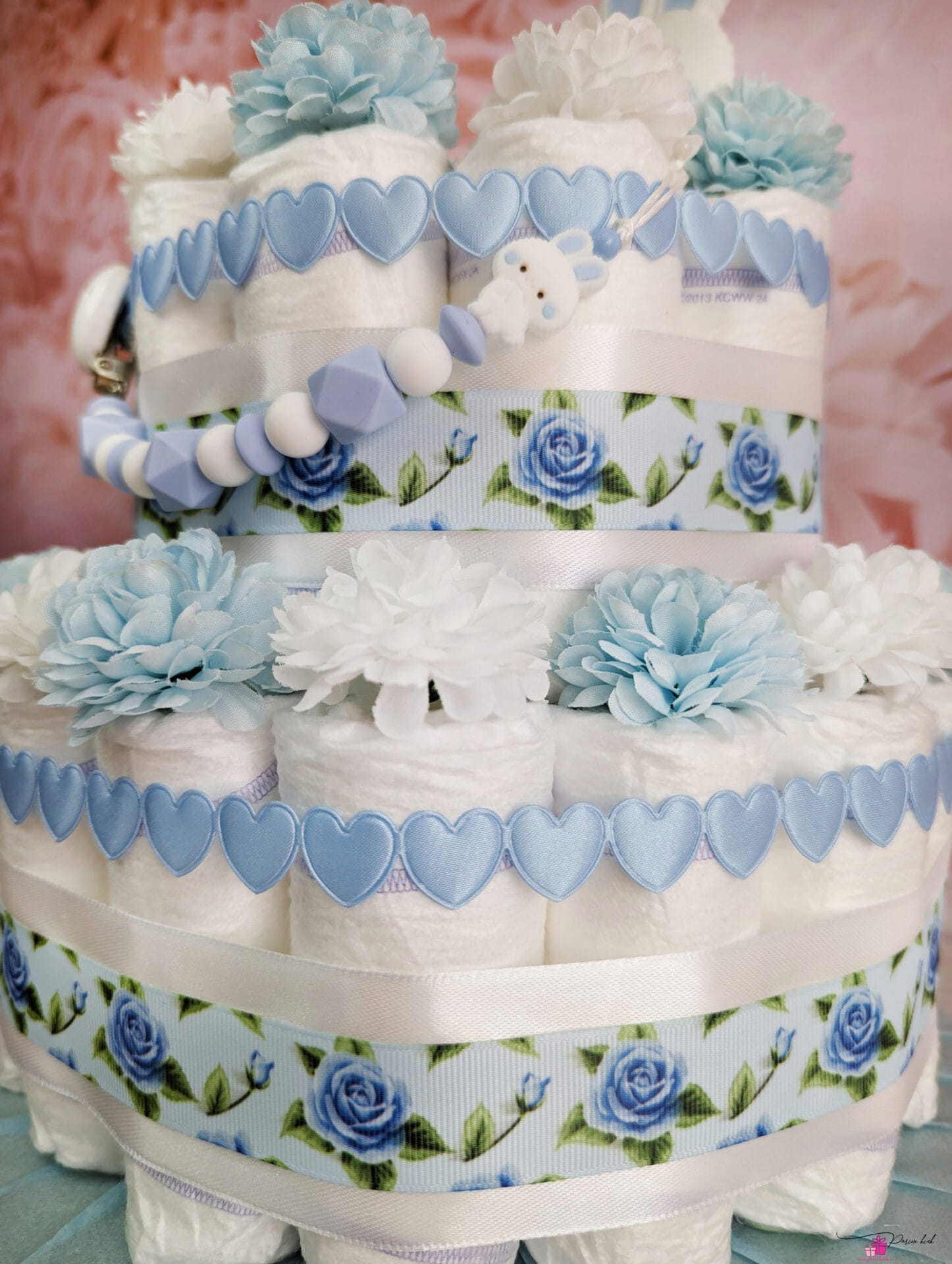 Sinine mähkmetort lutiketi ja närimisrõngaga 5