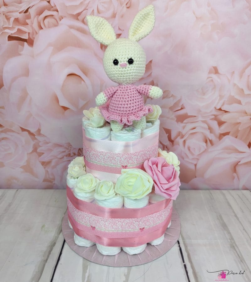 roosa väike mähkmetort amigurumiga 1-1 roosa väike mähkmetort amigurumiga 1-1