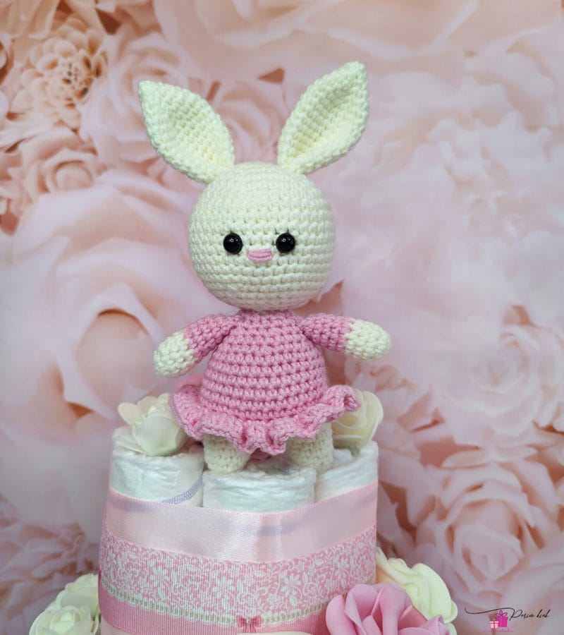 roosa väike mähkmetort amigurumiga 2-2 roosa väike mähkmetort amigurumiga 2-2