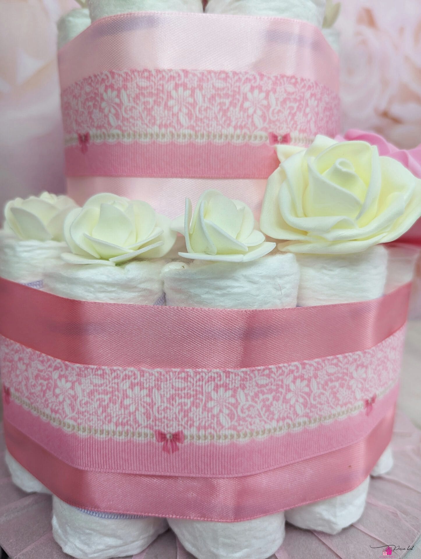 roosa väike mähkmetort amigurumiga 3-3