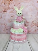 roosa väike mähkmetort amigurumiga 7