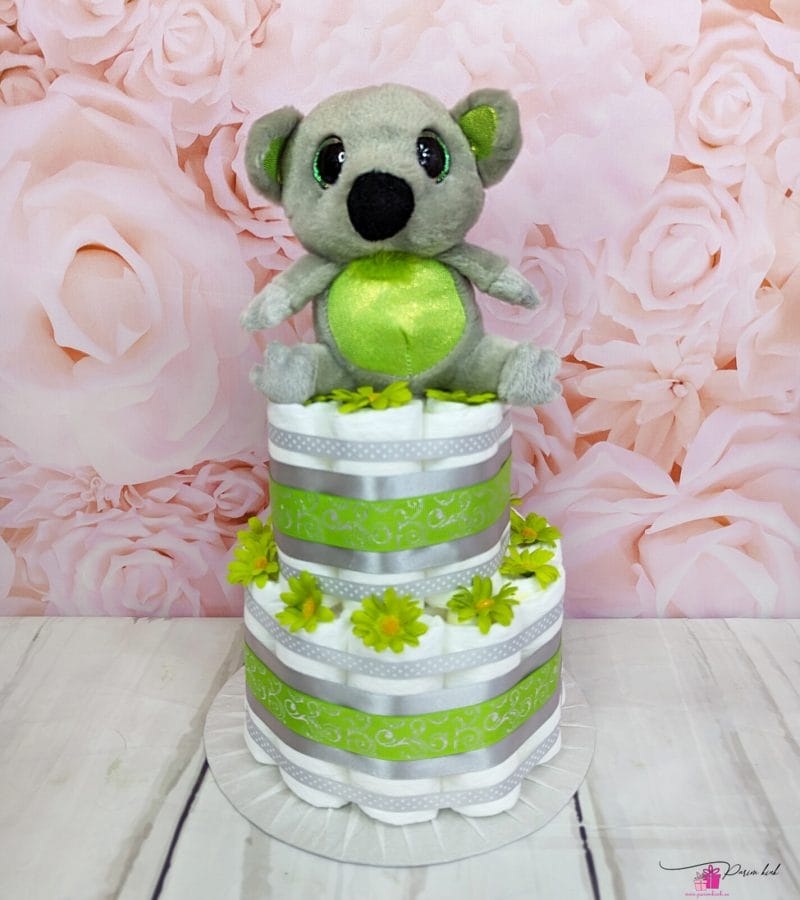 roheline mähkmetort koaalaga