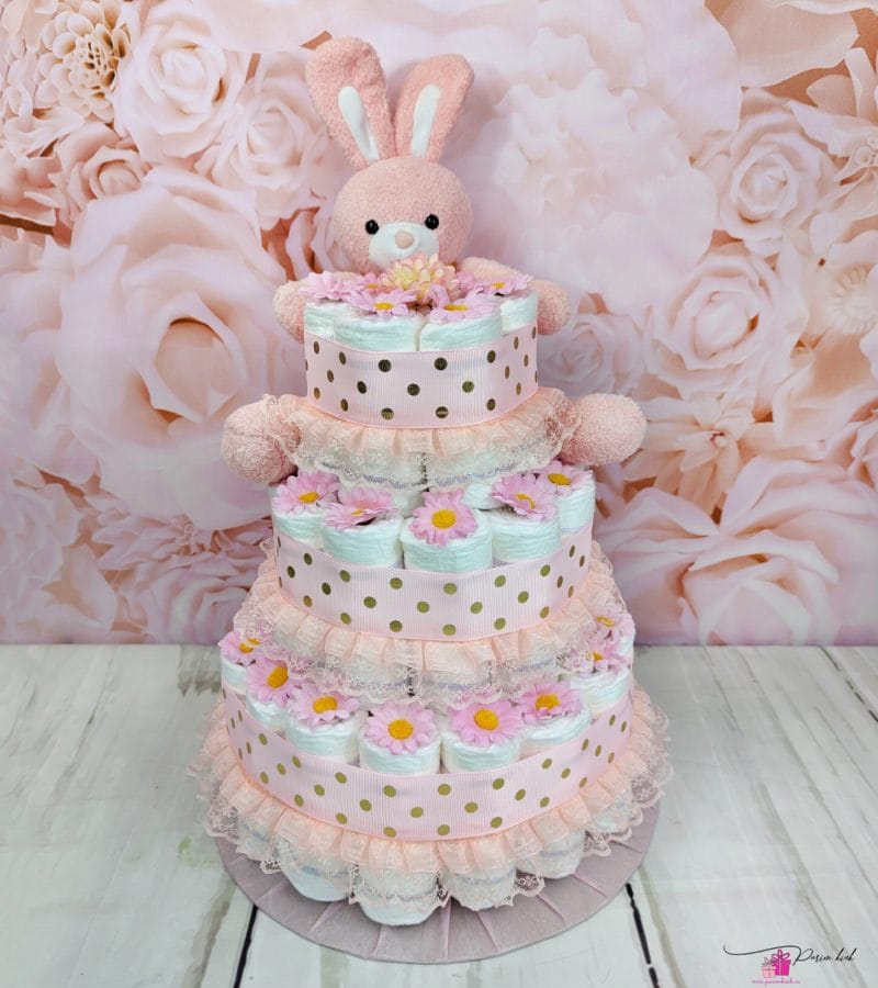 roosa-kuldne mähkmetort jänesega 15 roosa-kuldne mähkmetort jänesega 15