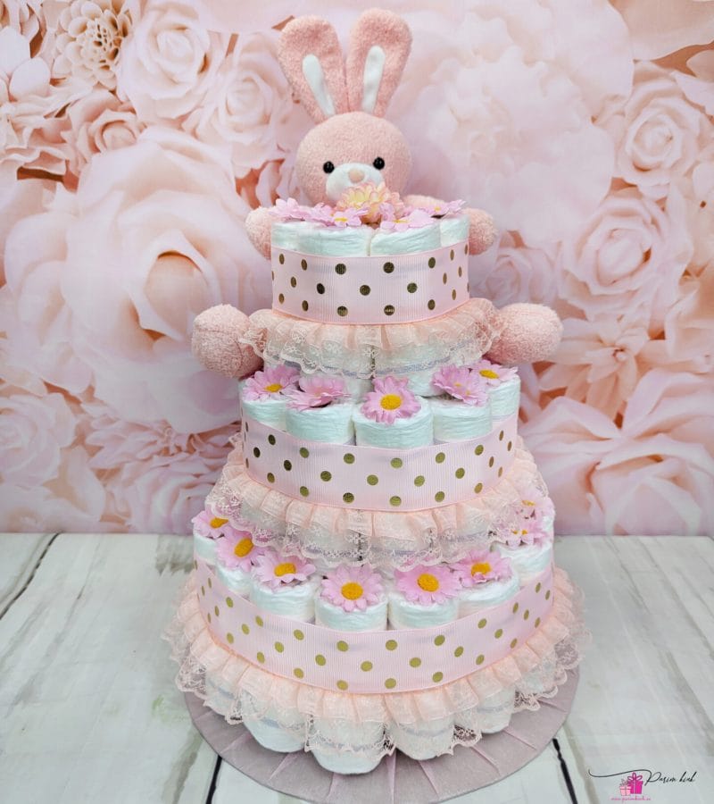 roosa-kuldne mähkmetort jänesega 14