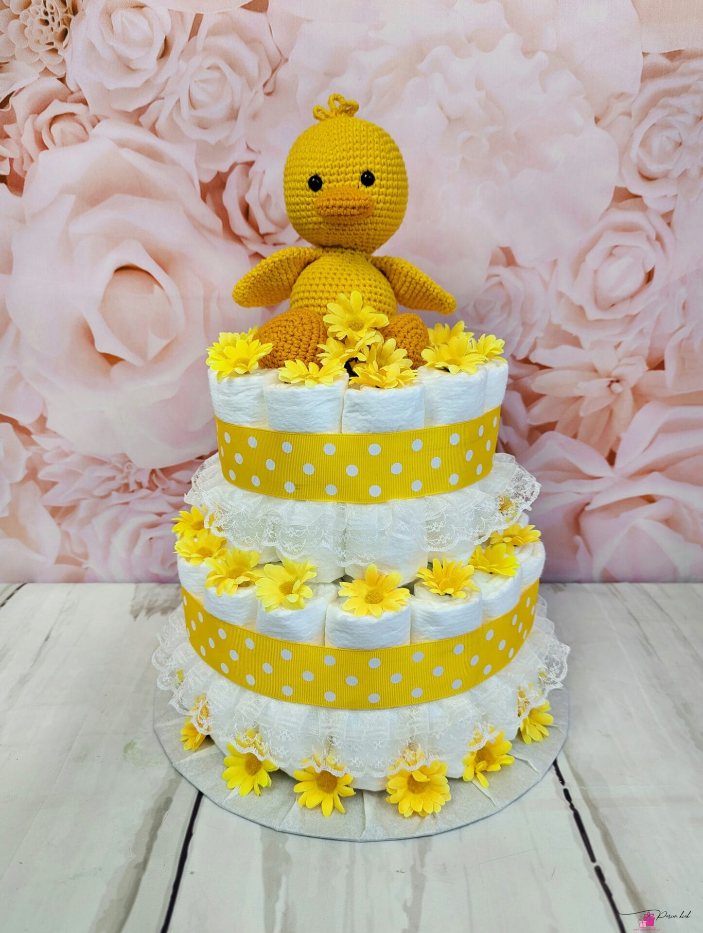 kollane mähkmetort amigurumi pardiga 3-1