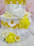 kollane väike mähkmetort amigurumiga 3