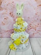 kollane väike mähkmetort amigurumiga 7