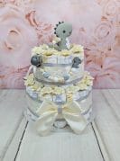 neutraalne mähkmetort lutiketi ja närimisrõngaga