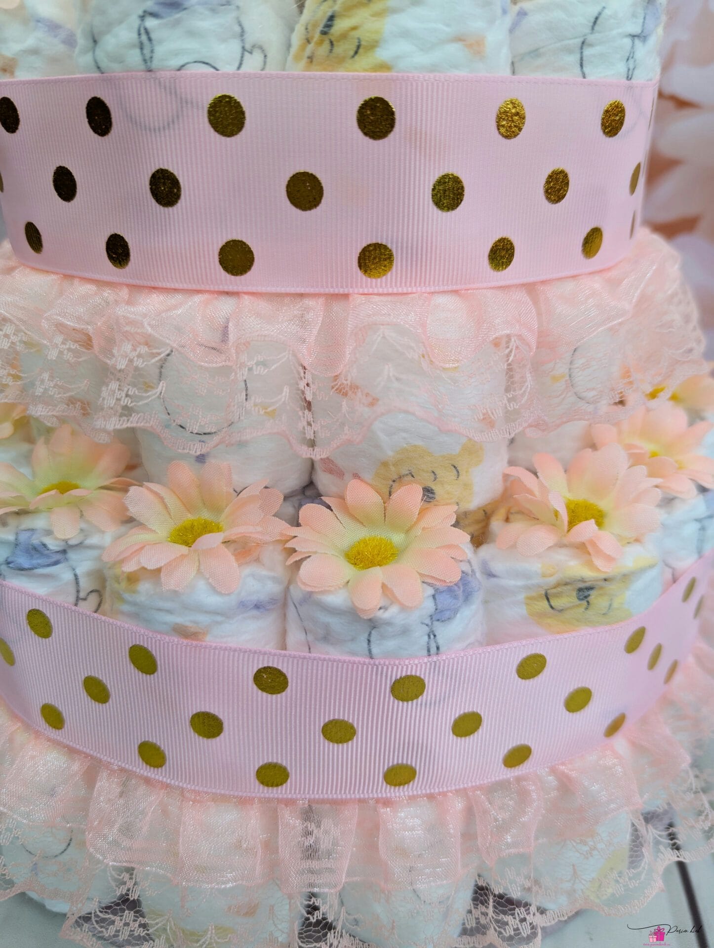 roosa-kuldne mähkmetort kaisutekiga 1