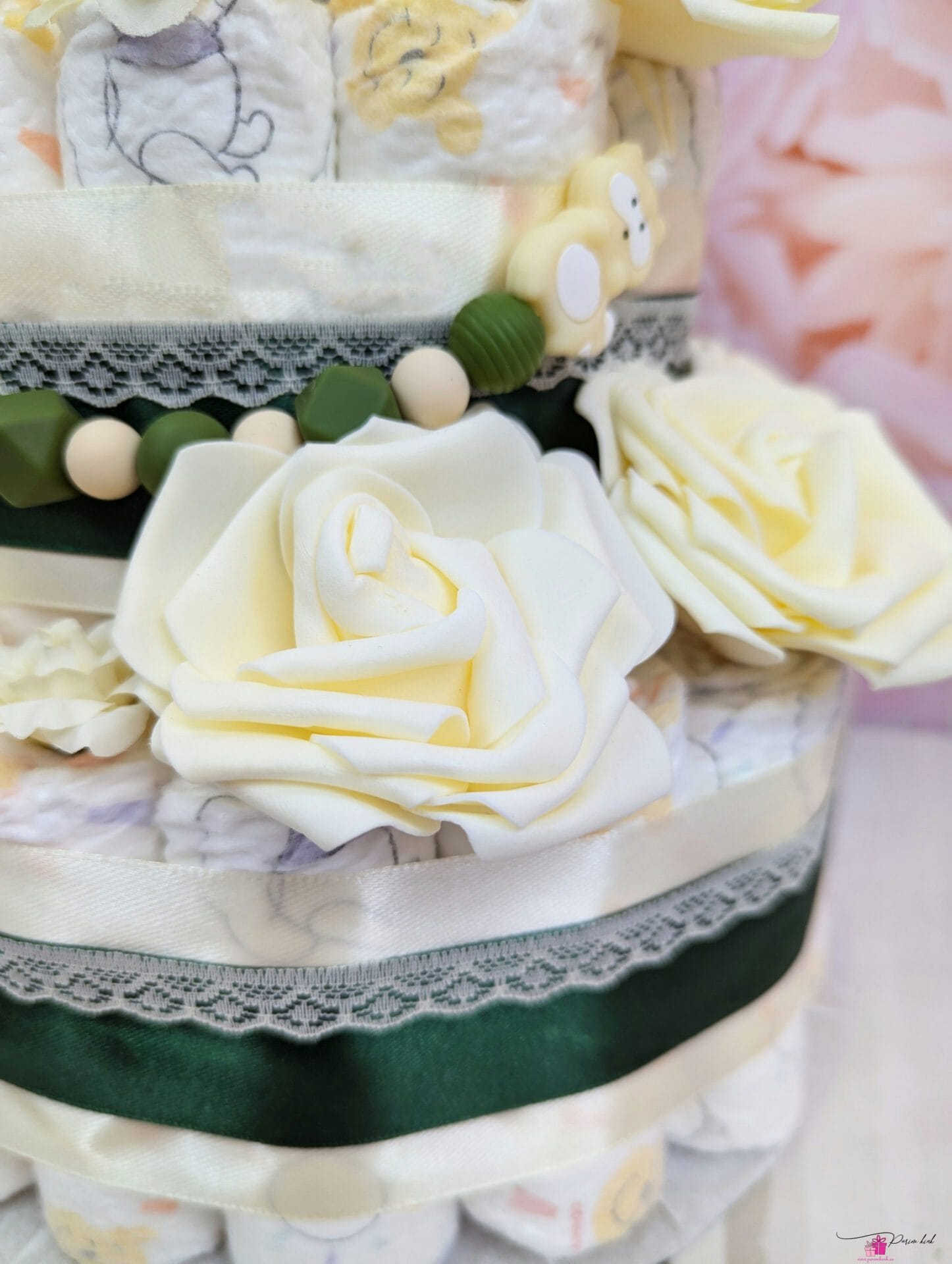 Roheline-Beež mähkmetort lutiketiga 2