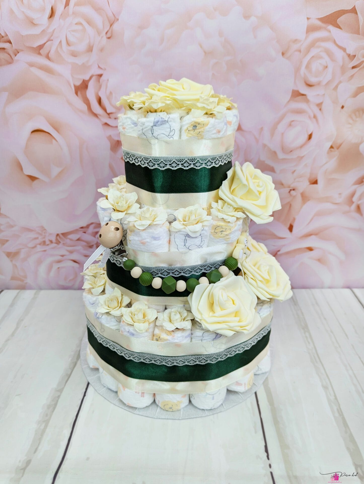 Roheline-Beež mähkmetort lutiketiga 3