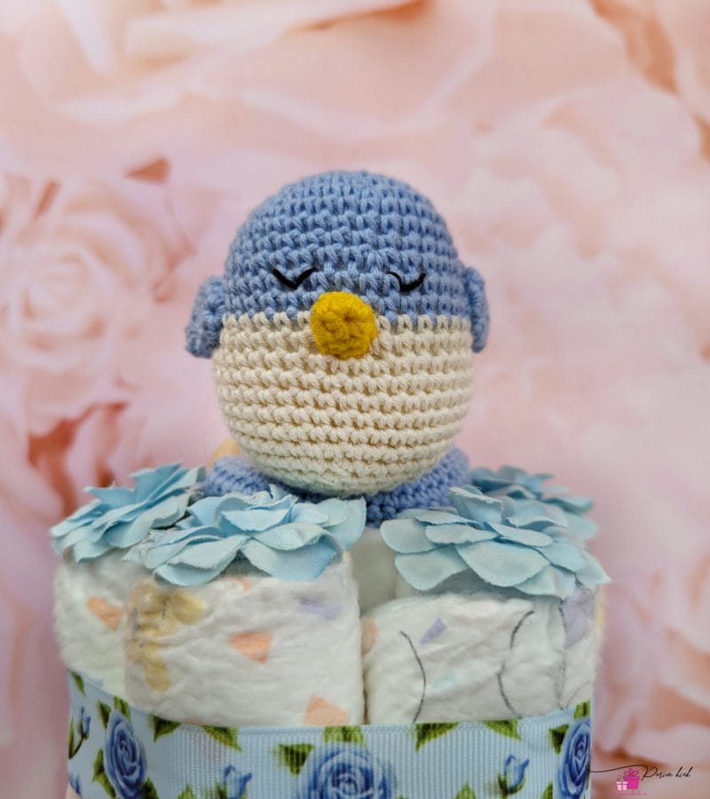 Sinine mähkmetort käsitöö kõristiga 4 Sinine mähkmetort käsitöö kõristiga 4