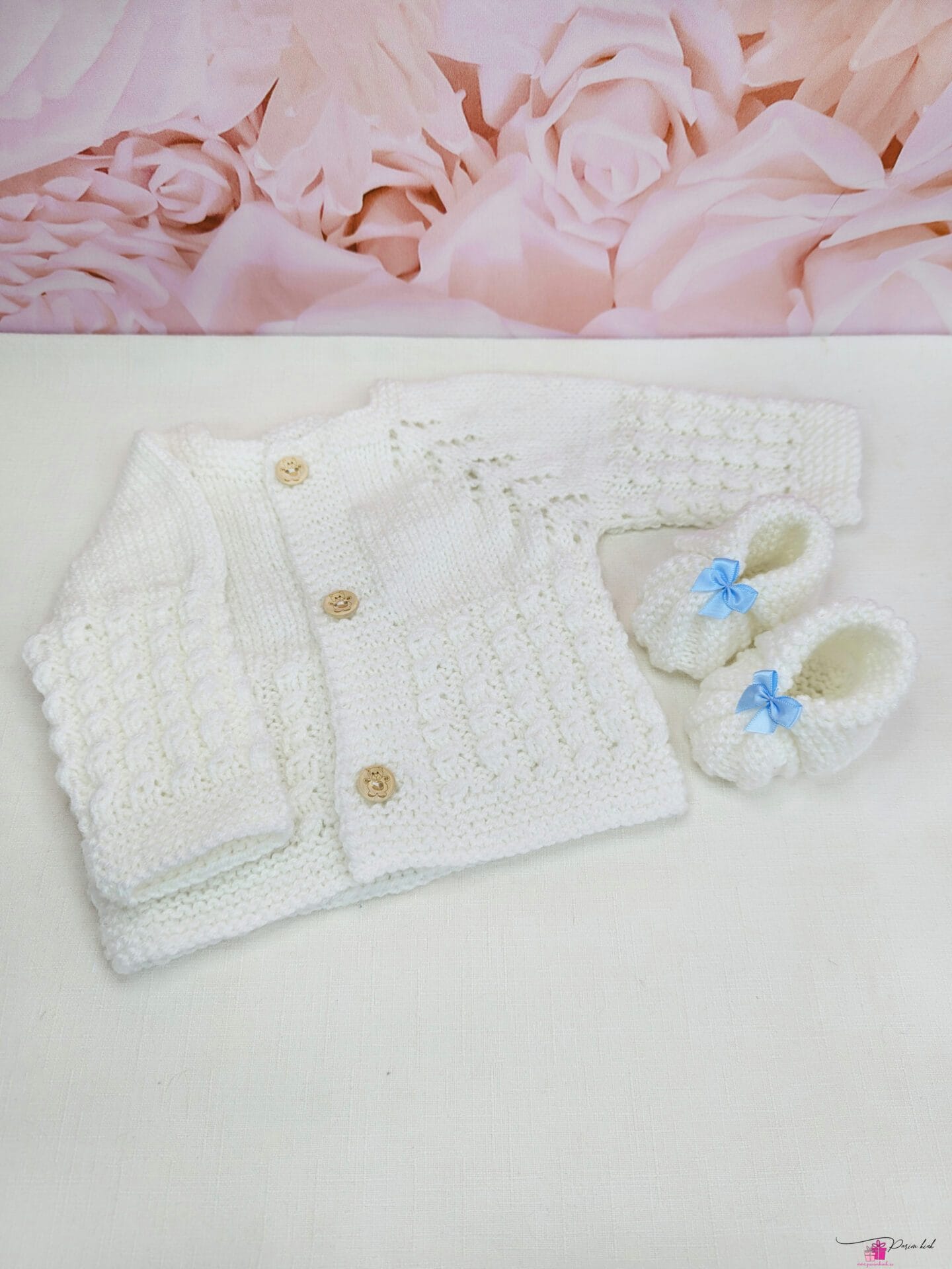 käsitööna kootud kampsun ja papud 2