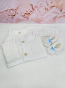 käsitööna kootud kampsun ja papud 2