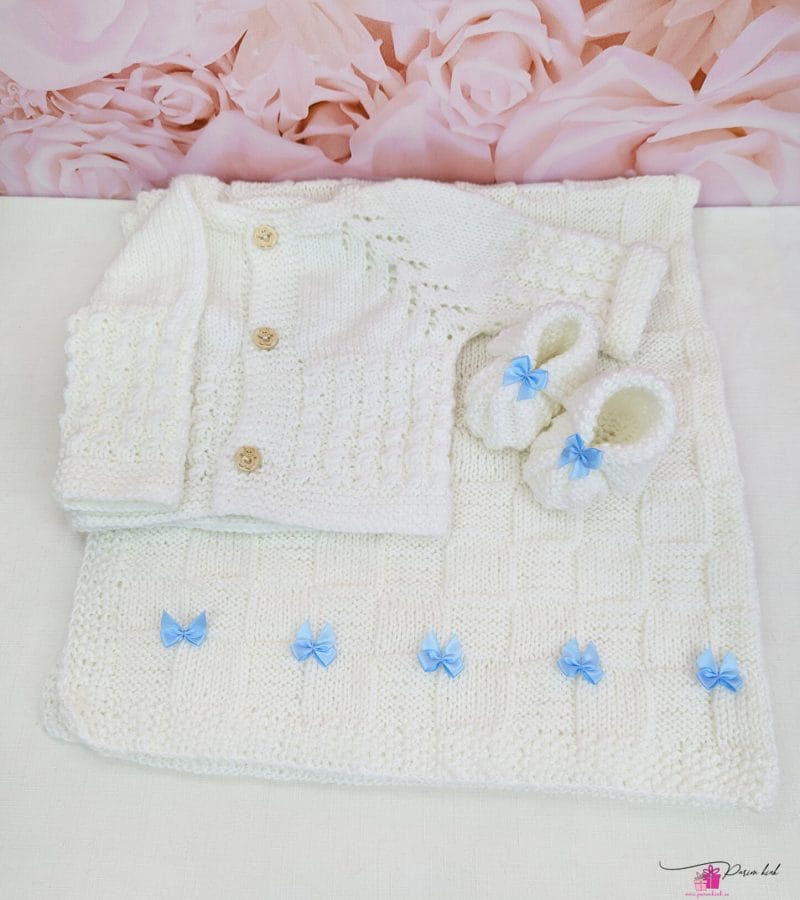 sinine kootud beebi komplekt sinine kootud beebi komplekt