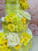 kollane mähkmetort tibu-tibuga