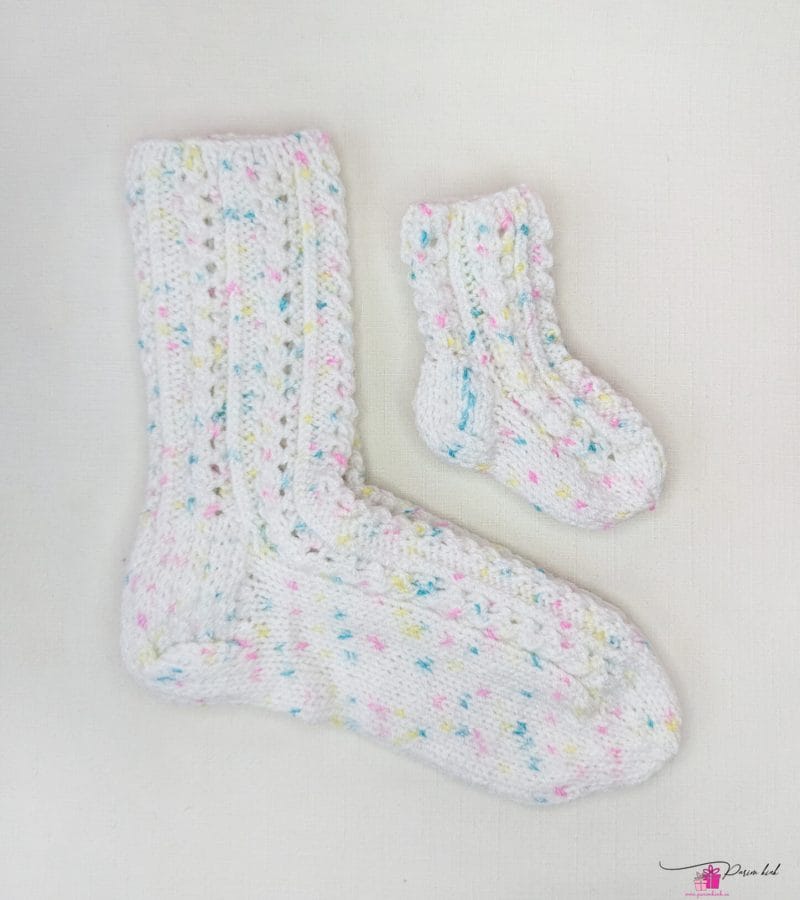 Täpilised Pitssokid Emale ja Beebile 4 Täpilised Pitssokid Emale ja Beebile 4