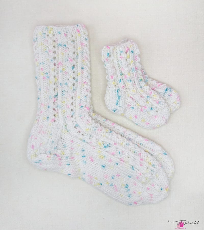 Täpilised Pitssokid Emale ja Beebile Täpilised Pitssokid Emale ja Beebile