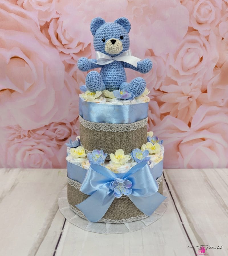 sinine mähkmetort amigurumi karuga 2 sinine mähkmetort amigurumi karuga 2