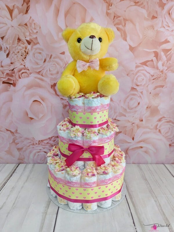 helekollane mähkmetort karuga