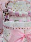 Heleroosa täpiline mähkmetort lutiketiga 1