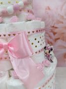 Heleroosa täpiline mähkmetort lutiketiga 14