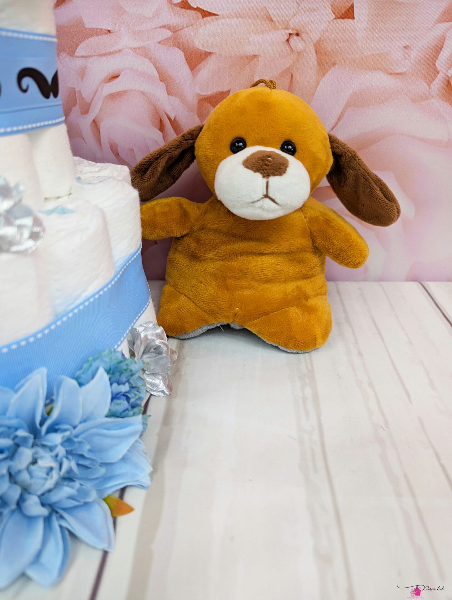 sinine mähkmetort kass-koeraga