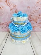 sinine täpiline mähkmetort lutiketiga