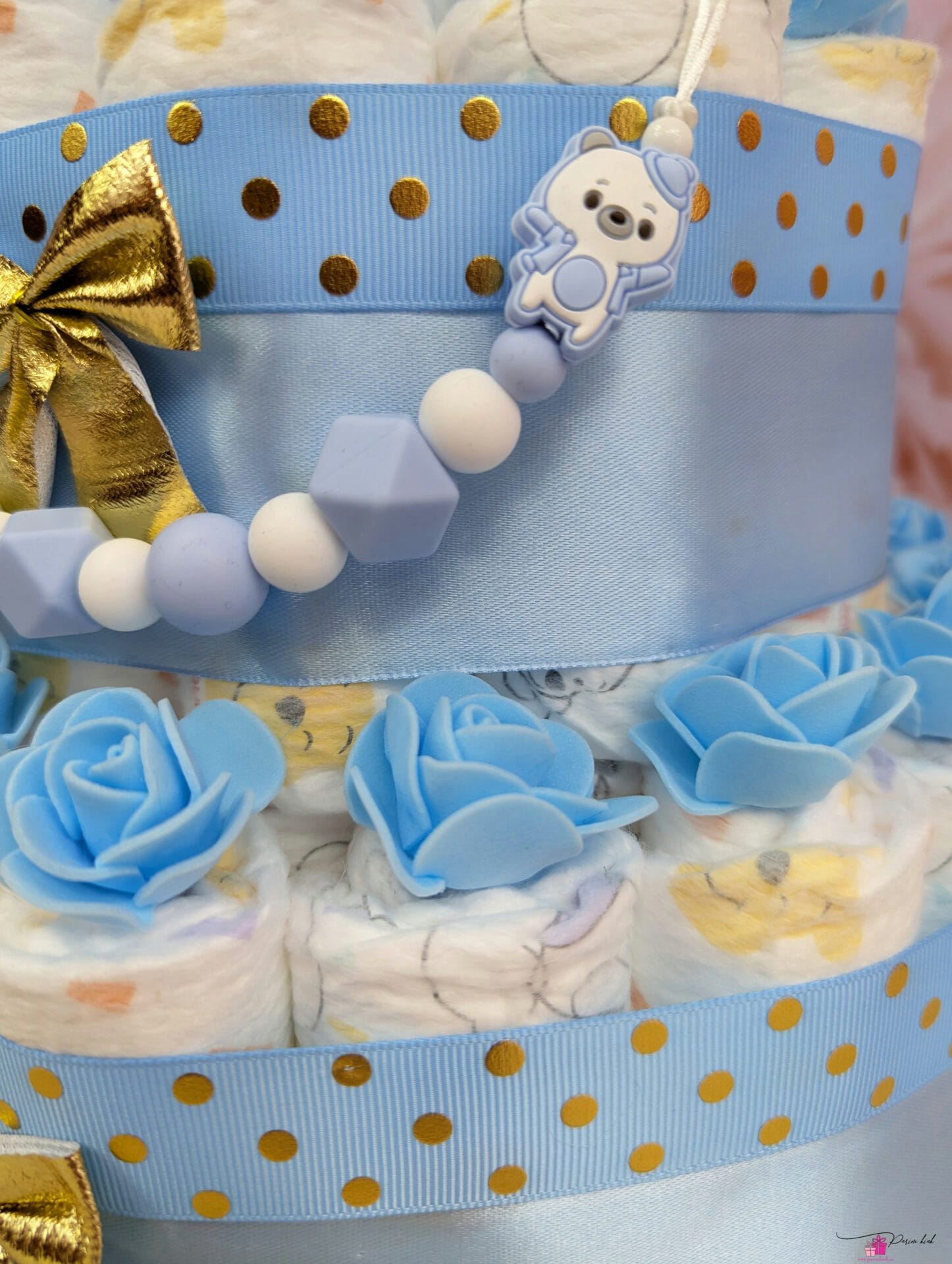 kuldne-sinine mähkmetort lutiketiga 2