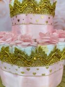 Roosa-Kuldne mähkmetort krooniga 1