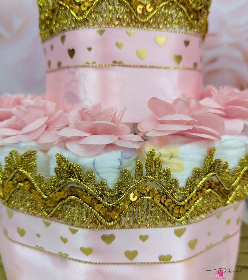 Roosa-Kuldne mähkmetort krooniga 1 Roosa-Kuldne mähkmetort krooniga 1