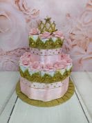 Roosa-Kuldne mähkmetort krooniga. 2jpg