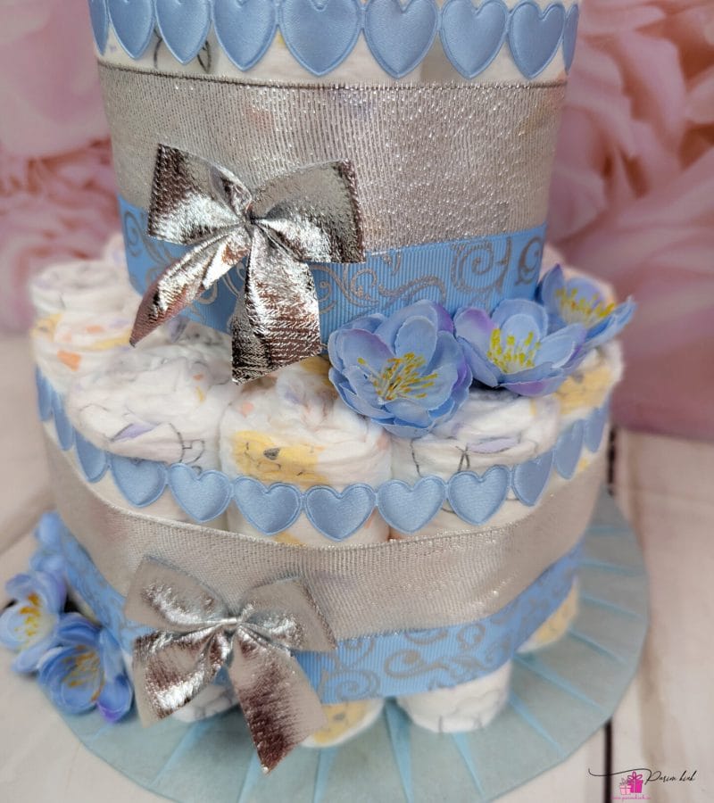 sinine-hõbe mähkmetort karuga 1 sinine-hõbe mähkmetort karuga 1