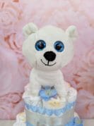 sinine-hõbe mähkmetort karuga 2