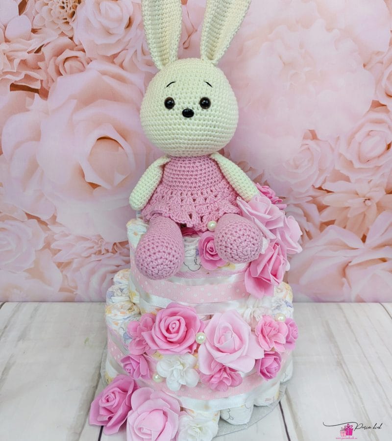 lilleline mähkmetort amigurumi jänesega