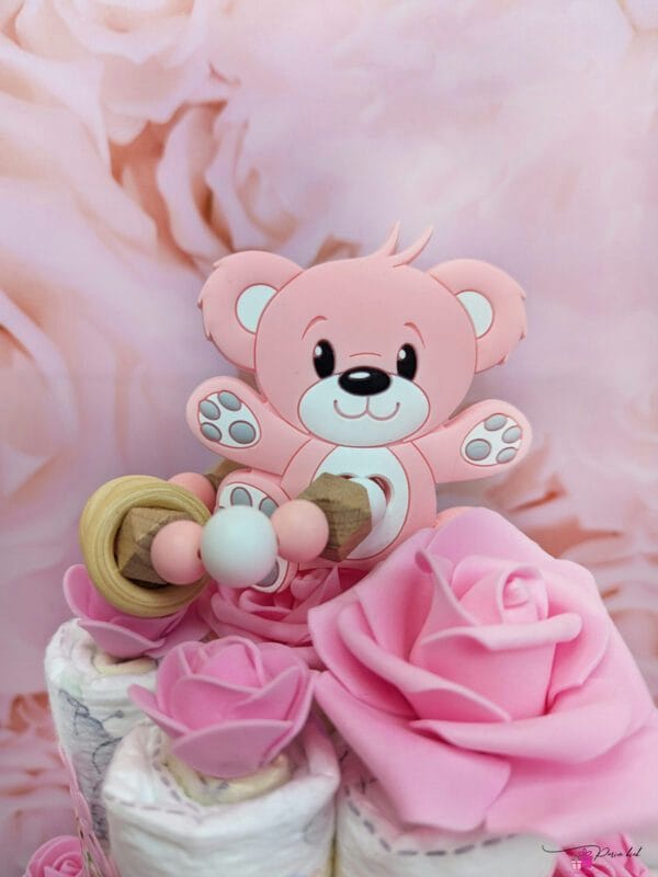 Roosa mähkmetort närimisrõngaga