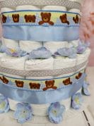 Sinine-kollane mähkmetort amigurumi karuga 2