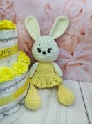 kollane mähkmetort amigurumi jänkuga 1