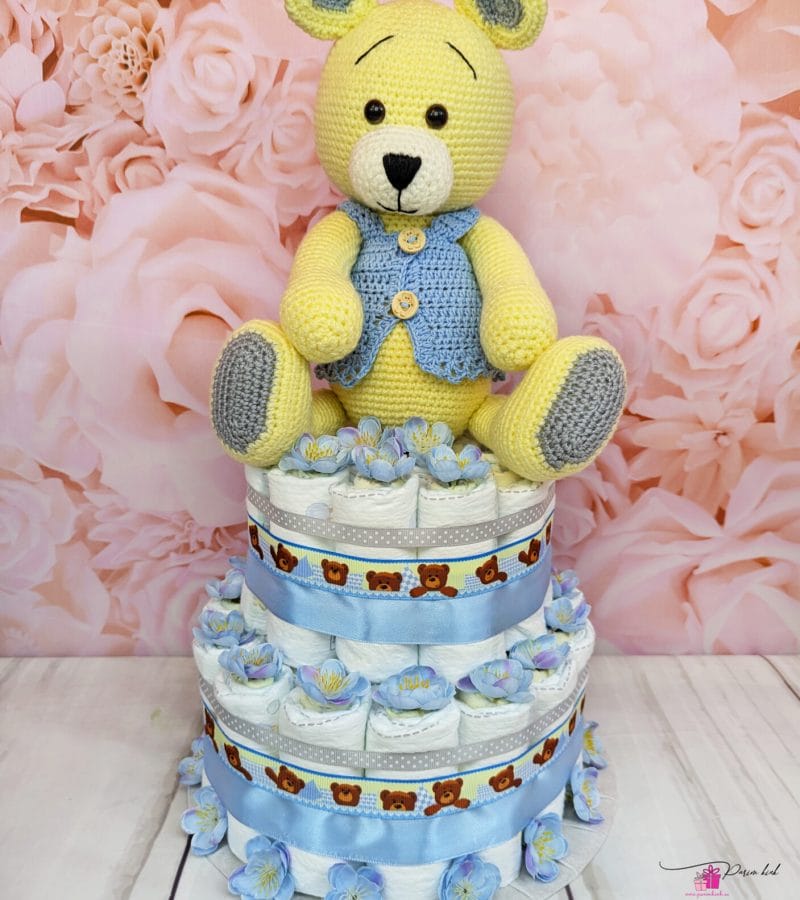 sinine mähkmetort amigurumi mõmmiga 1 sinine mähkmetort amigurumi mõmmiga 1