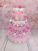 Roosa mähkmetort lublika lutiketiga