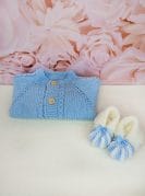 sinine kootud kampsun ja papud 1