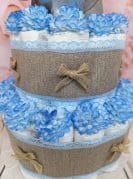 neutraalne-sinine mähkmetort elevandiga